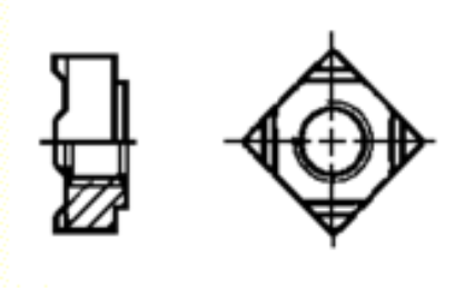 Square Wood Nut