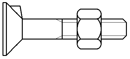 Head With Nibs Bolt