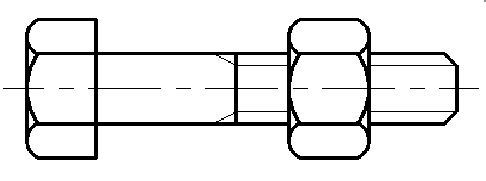 Head Bolts With Hex Nuts